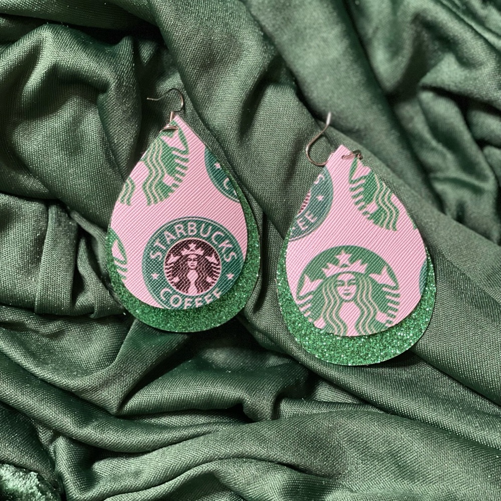Feaux leather inspired earrings (double layer)